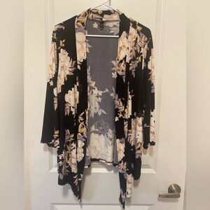 Torrid Black Floral cardigan